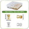 400Pcs 2 Colors Alloy Beads FIND-SP0002-39B-2