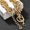 Punk Hiphop Styles Alloy Rope Chain Necklaces for Men NJEW-K391-01G-3