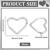 6 Pairs 3 Styles 304 Stainless Steel Hoop Earrings EJEW-UN0003-29C-3