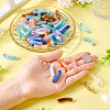 100Pcs 10 Styles Two Tone Acrylic Beads MACR-TA0002-60-6
