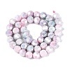 Anti-Tarnish Electroplate Glass Beads Strands EGLA-ZX010-8mm-06-4