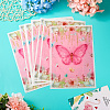 10Pcs Rectangle with Butterfly Pattern Paper Gift Bags CARB-TAC0002-04-5
