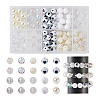 160Pcs 10 Style ABS Plastic Imitation Pearl Beads & Transparent & Opaque Acrylic Beads FIND-SW0001-31-1