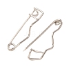 Iron Crimp Safety Pin Brooch Findings JEWB-Z050-01P-02-2