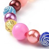 Rainbow Theme Bracelets & Necklaces Sets for Kids SJEW-JS01266-6