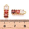 Brass Micro Pave Cubic Zirconia Charms KK-N263-95A-G-3