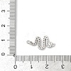 Brass Micro Pave Clear Cubic Zirconia Connector Charms KK-G526-02P-3