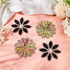 4Pcs 2 Styles Flower Hotfix Rhinestone (Hot Melt Adhesive On The Back) DIY-HY0001-89-4