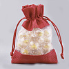 Cotton & Organza Packing Pouches Drawstring Bags ABAG-S004-09C-10x14-1