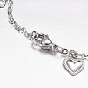 316 Surgical Stainless Steel Charm Bracelets BJEW-G549-01P-3