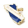 Brass Enamel Pendants KK-C263-30B-G-2
