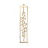 Rack Plating Brass Filigree Pendants KKC-K001-17KCG-1