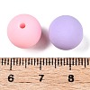 Rubberized Style Imitated Silicone Acrylic Beads MACR-T048-01B-14-3