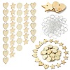 50Pcs Undyed Wood Connector Charms WOOD-FS0001-12B-2