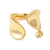 Irregular Brass Open Cuff Rings for Women RJEW-A046-09G-2