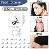 20Pcs PET Tattoo Stencil Templates AJEW-WH20141-12-2