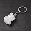 Natural Quartz Crystal Pendant Keychains KEYC-P011-02P-12-3