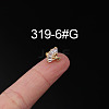 316L Surgical Stainless Steel Clear Cubic Zirconia Cartilage Earrings WG107EC-14-1