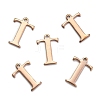 Ion Plating(IP) 304 Stainless Steel Alphabet Charms STAS-H122-T-RG-2