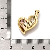 Brass Micro Pave Cubic Zirconia Pendants KK-R002-19G-01-3