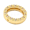 Brass Micro Pave Clear Cubic Zirconia Beads Frame KK-P277-58B-G-2