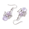 Alloy Glass Angel Dangle Earrings for Women EJEW-JE05853-5