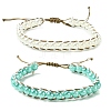 2Pcs ABS Plastic Pearl Beads Bracelets for Women BJEW-JB11353-02-2