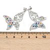 Brass Micro Pave Cubic Zirconia Pendants KK-C109-09B-P-3