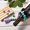 80Pcs 8 Colors Wooden Beads WOOD-FW0001-12-7