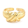 Rack Plating Brass Open Cuff Rings RJEW-Z059-29G-2