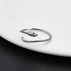 Rhodium Plated 925 Sterling Silver Cuff Rings RJEW-BB67113-3