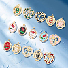 30Pcs 15 Styles Alloy Enamel Pendants FIND-SC0023-25-7