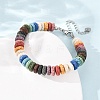 Chakra Dyed Natural Lava Rock Heishi Beaded Bracelets GG-CBA922D-04-1