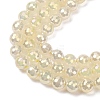 Electroplated Natural Agate Beads Strands G-B191-A07-8mm-02-3