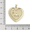 Rack Plating Brass Micro Pave Clear Cubic Zirconia Pendants KK-H474-24A-03G-3