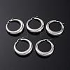 Tarnish Resistant Ring 304 Stainless Steel Hoop Earrings EJEW-O032-02P-3