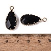 Natural Obsidian Faceted Pendants G-Q606-104G-01-3