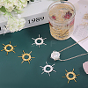 8Pcs 2 Colors Brass Cabochon Connector Settings for Pearl KK-CA0002-75-5
