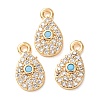 Brass Micro Pave Cubic Zirconia Charms CU-K002-01C-01-1