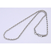 304 Stainless Steel Necklaces Unisex Rope Chain Necklaces NJEW-507L-10D-1