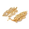 Brass Micro Pave Cubic Zirconia Twister Clasps KK-K422-03G-2