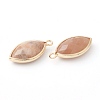 Natural Sunstone Pendants X-G-B009-01G-C-2