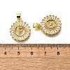 26Pcs Brass Micro Pave Cubic Zirconia Pendants KK-R218-04G-3