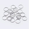 Anti-Tarnish Rhodium Plated 925 Sterling Silver Round Rings STER-F036-03P-0.9x7-1