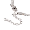 Non-Tarnish 304 Stainless Steel Herringbone Chains Bracelet for Men Women BJEW-D450-01P-01-3