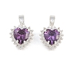 Brass Micro Pave Cubic Zirconia Charms CU-CBAA6E8-07S-03-1