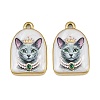 Printed 304 Stainless Steel Enamel Pendants SA-CBA1ED9-16G-04-1