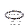 Bohemian Natural Labradorite & Golden Synthetic Non-magnetic Hematite Beaded Stretch Bracelets for Women Men LS-NY1304-4-2