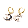 Brass Dangle Earrings & Huggie Hoop Earrings Sets EJEW-PH01365-3