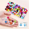 CHGCRAFT 150Pcs 15 Style Food Grade Eco-Friendly Silicone Abacus Beads SIL-CA0001-24-3